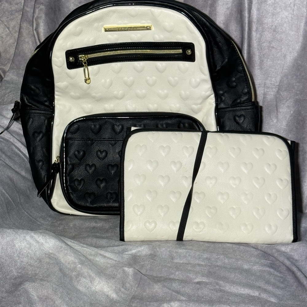 Betsy Johnson mini book bag/ baby bag